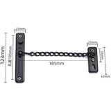 Door Chains, Anti-Theft Door Chain Lock, Reliable Stainless Steel Door Security Chain Door Latch Lock Ideal for Home Hotel, Black