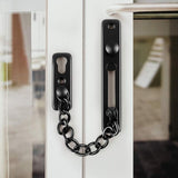 Door Chains, Anti-Theft Door Chain Lock, Reliable Stainless Steel Door Security Chain Door Latch Lock Ideal for Home Hotel, Black