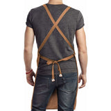 Kitchen Apron Water Resistant Cotton Linen Cross Back Adjustable Apron Black