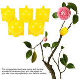 5 Sets Reusable Plant Grafting Cutting Rooting Device High Pressure Propagation Ball for Various Plants Yellow