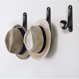 6 Pcs Wall Mounted Coat Hooks, Retro Coat Hooks, Wall Mounted Metal Hooks, Black Robe Hooks, Towel Hook, Hat Hook, Door Hook for Bathroom Kitchen