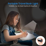 Rechargeable Reading Light, 9 LED Clip-on Reading Lamp, Stepless Dimming and 3 Eye Protection Modes, Cold and Warm White, 360 Degree Flexible Neck