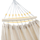 Hammock Outdoor Reinforced Anti-Rollover Hammock for Home Dormitory Summer Camping, Beige Double, 190 x 150 cm, 74.8 x 59.1 Inch