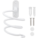 Multifunctional Spiral Hair Dryer Holder Wall Mounted Bathroom Hair Dryer Rack, Compatible with Most Hair Dryers