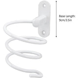 Multifunctional Spiral Hair Dryer Holder Wall Mounted Bathroom Hair Dryer Rack, Compatible with Most Hair Dryers