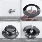 4 Pcs Pan Lid Handle Glass Lid Handle Stainless Steel Pan Lid Caps Handles Universal Pan Lid Handles