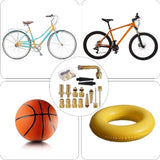 15 Pcs Bicycle Valve Adapter Set Reducer Tips Tire Inflator Adapter Set Ball Pump Needle Universal