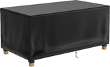 Outdoor Patio Furniture Cover, Oxford Fabric With PVC Backing Waterproof Protector For Rectangular Table Or Sofa, Black, 72 x 47 x 28 in