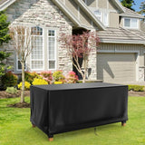 Outdoor Patio Furniture Cover, Oxford Fabric With PVC Backing Waterproof Protector For Rectangular Table Or Sofa, Black, 72 x 47 x 28 in