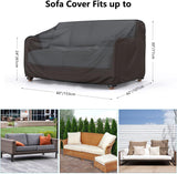 Waterproof Garden Bench Cover for 2 Seater Bench Black, 152 x 107 x 76 cm