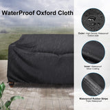 Waterproof Garden Bench Cover for 2 Seater Bench Black, 152 x 107 x 76 cm