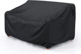 Waterproof Garden Bench Cover for 2 Seater Bench Black, 199 x 84 x 82 cm