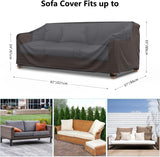 Waterproof Garden Bench Cover for 2 Seater Bench Black, 221 x 94 x 89 cm
