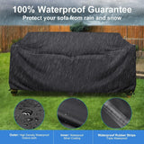 Waterproof Garden Bench Cover for 2 Seater Bench Black, 264 x 102 x 89 cm