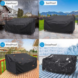 Waterproof Garden Bench Cover for 2 Seater Bench Black, 264 x 102 x 89 cm