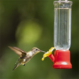 4 Pack Mini Hummingbird Feeder, Plastic Red Cute Nectar Feeders with Hanging Wires for Outdoor, 2.3oz