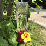 4 Pack Mini Hummingbird Feeder, Plastic Red Cute Nectar Feeders with Hanging Wires for Outdoor, 2.3oz