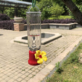 4 Pack Mini Hummingbird Feeder, Plastic Red Cute Nectar Feeders with Hanging Wires for Outdoor, 2.3oz