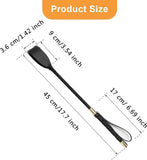 Riding Crop Horse Whip with PU Leather Slapper, Equestrian Crop for Horses Training, Black, 18 Inch