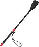 Riding Crop Horse Whip with PU Leather Slapper, Equestrian Crop for Horses Training, Black, 18 Inch
