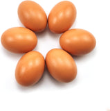 6 PCS Wooden Fake Eggs Dummy Eggs for Nesting Box, Help Laying Hen Poultry Nesting Tool