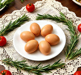 6 PCS Wooden Fake Eggs Dummy Eggs for Nesting Box, Help Laying Hen Poultry Nesting Tool