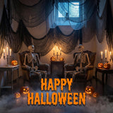 5Pcs Halloween Creepy Cloth Black Spooky Fabric Halloween Decorations for Outdoor Indoor, 30x72 Inch