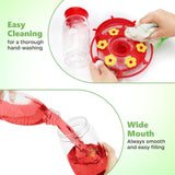 Plastic Hummingbird Feeder, Ant and Bee Proof, Outdoor Hanging, 23 OZ
