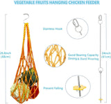 7PCS Chicken Coop Toys, Chicken Swing Ladder Perch Roosts, Xylophone Mirror with Bells, Vegetable Fruit Hanging Feeder for Hens Bird Parrot