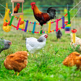 7PCS Chicken Coop Accessories Toys, Chicken Xylophone, Mirror Toy, Ladder Bridge, Coop Swing, Vegetable Hanging Feeder, Chewing Foraging Toys for Hens
