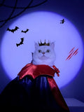 Pet Halloween Costume, Vampire Devil Cape Cloak for Cats and Small Dogs, Halloween Party Cosplay Outfit
