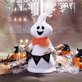 Halloween Ghost Plush Decorations Boo Pumpkin Stuffed Animal for Indoor Party Table Home Decor Gifts for Kids Girls, 10.6 Inch