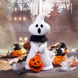 Halloween Ghost Plush Decorations Boo Pumpkin Stuffed Animal for Indoor Party Table Home Decor Gifts for Kids Girls, 10.6 Inch
