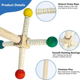 Bird Perch Toys, Interactive Wooden Rotating Stand with Smooth Spinning Design, Bird Cage Accessories for Parrots, Parakeets, Budgies, Lovebirds