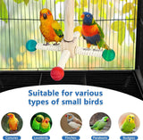 Bird Perch Toys, Interactive Wooden Rotating Stand with Smooth Spinning Design, Bird Cage Accessories for Parrots, Parakeets, Budgies, Lovebirds