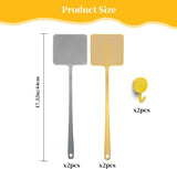 4 Pcs Fly Swatter, Heavy Duty Plastic Manual Fly Swatters with Hanging Hooks for Indoor Outdoor Classroom, Silver Gold