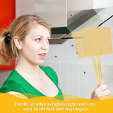 4 Pcs Fly Swatter, Heavy Duty Plastic Manual Fly Swatters with Hanging Hooks for Indoor Outdoor Classroom, Silver Gold