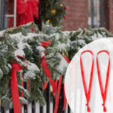 50 Pcs Christmas Ribbon Ties, Red Satin Garland Wrapping Straps for Tree Wreath Holiday Stairways Decor, 0.5" Width x 31.5" Length