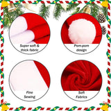 4Pcs Christmas Chair Covers with Hat, Stretch Parsons Chair Back Covers, Removable Washable Slipcovers for Home Hotel Holiday Decoration