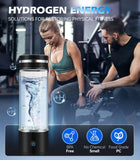 Hydrogen Water Bottle Generator 4000PPB SPE PEM Electrolysis Portable Hydrogen Ionizer Water Maker for Travel Office Home, 420ML Black