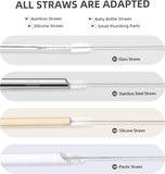 9-Piece Straw Cleaner Brush Kit - for Stanley Mug 40, 30, 20 oz, (3-Size) Extra Long Pipe Cleaners, Straw Cleaning Brush for Tumbler, Sippy Cup, Bottle and Tube
