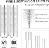 9-Piece Straw Cleaner Brush Kit - for Stanley Mug 40, 30, 20 oz, (3-Size) Extra Long Pipe Cleaners, Straw Cleaning Brush for Tumbler, Sippy Cup, Bottle and Tube