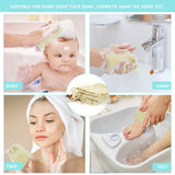 5 Pack Soap Saver Bag Exfoliating Pouch Shower Mesh Bar Natural Sisal for Bath and Bags with Drawstring Plastic-free Foaming Drying