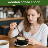 6PCS Wooden Spoons for Eating, 6 Inch Small Wooden Spoons for Honey, Coffee, Tea, Hot Cocoa, Jam, Bath Salts, Little Wood Table Spoon for Stirring, Smooth Finish, Unique Gifts for Men Women