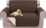 UNICE Home Reversible Sofa Cover Bundle Loveseat Cover(Sofa+Loveseat Small, Coffee)