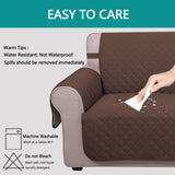 UNICE Home Reversible Loveseat Cover Bundle Oversized Couch Cover(XL Sofa+Loveseat, Coffee)