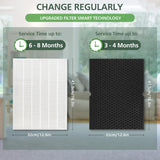 2 + 2 116130 HEPA Replacement Filter H 116130 for Winix 5500-2 Plasmawave Air Purifier and Models AM80 - HEPA Filter and Activated Carbon Filter Combo Pack