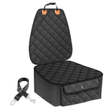 Front Seat Pet Cover for Car - Waterproof Non-Slip Dog Seat Protector for Front Passenger Seat - Scratch-Proof Auto Bench Cover for Pets - Black 110x55cm