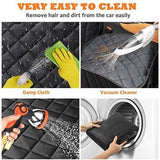 Front Seat Pet Cover for Car - Waterproof Non-Slip Dog Seat Protector for Front Passenger Seat - Scratch-Proof Auto Bench Cover for Pets - Black 110x55cm