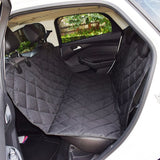 Waterproof Rear Seat Pet Cover for Car - Non-Slip Oxford Fabric Dog Seat Protector for Back Seat - Durable Quilted Cushion Pad for Pets - Black 152x143cm